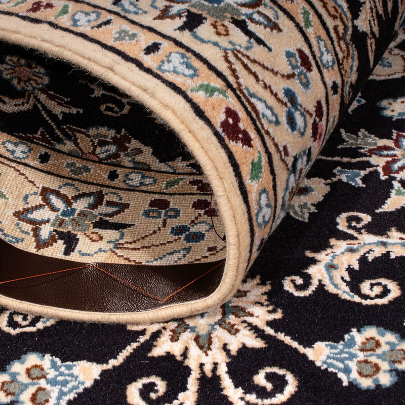 Alfombra Persa - Nain - Real - 156 x 98 cm - azul oscuro