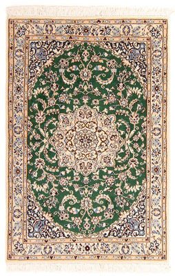 Alfombra Persa - Nain - Real - 147 x 98 cm - verde
