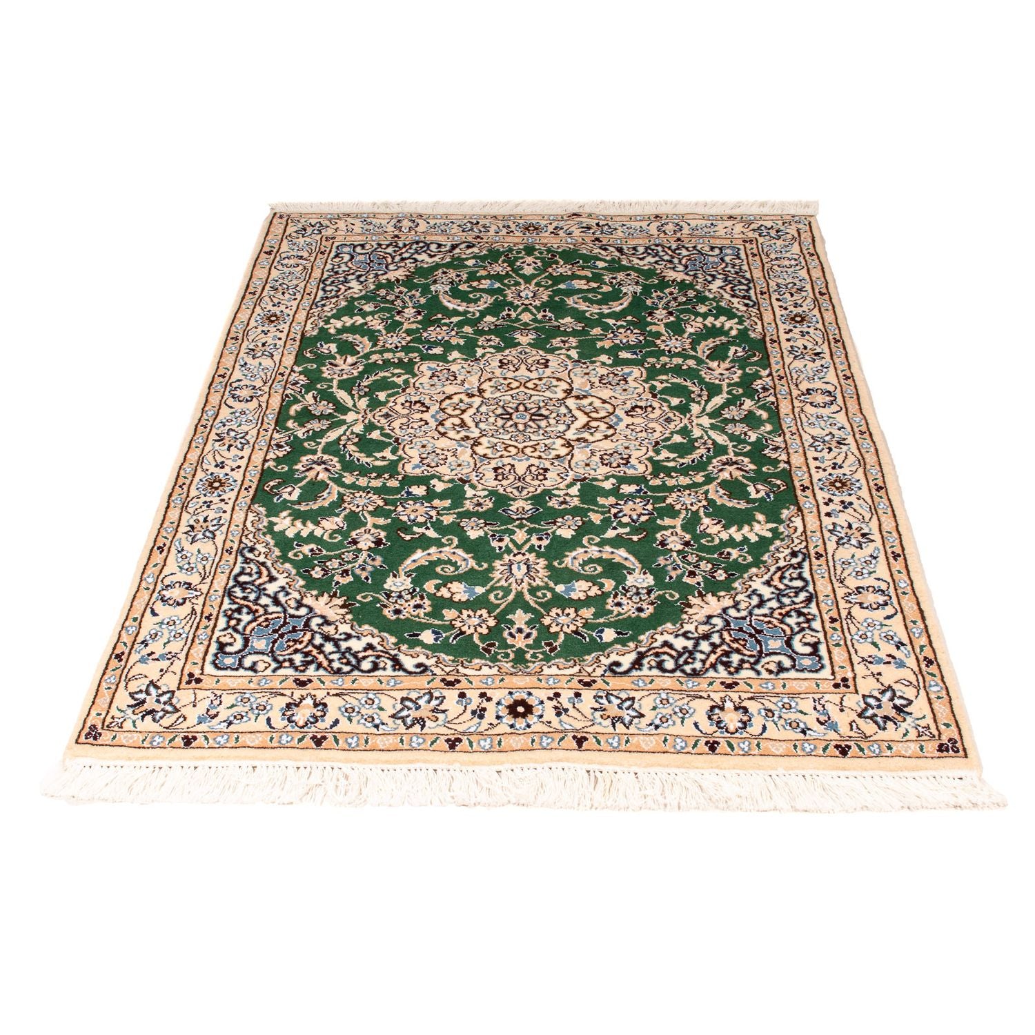 Alfombra Persa - Nain - Real - 147 x 98 cm - verde
