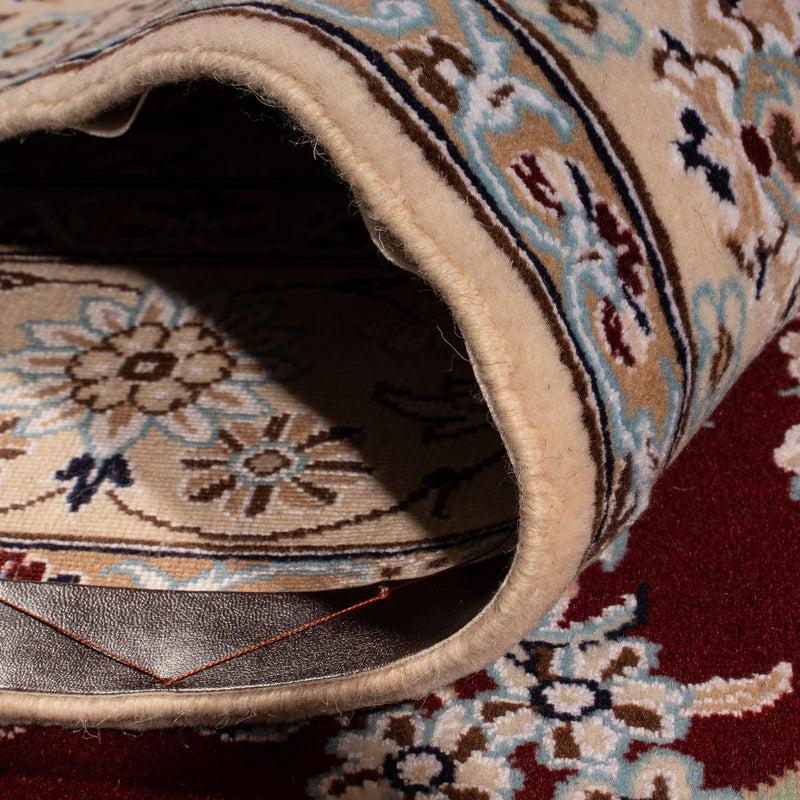 Alfombra Persa - Nain - Real - 241 x 153 cm - rojo oscuro