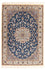 Alfombra Persa - Nain - Real - 148 x 100 cm - azul oscuro