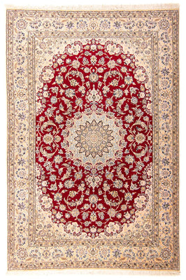 Alfombra Persa - Nain - Real - 306 x 197 cm - rojo oscuro
