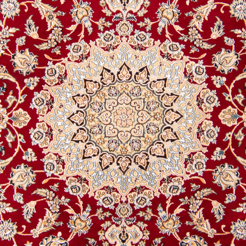 Alfombra Persa - Nain - Real - 306 x 197 cm - rojo oscuro
