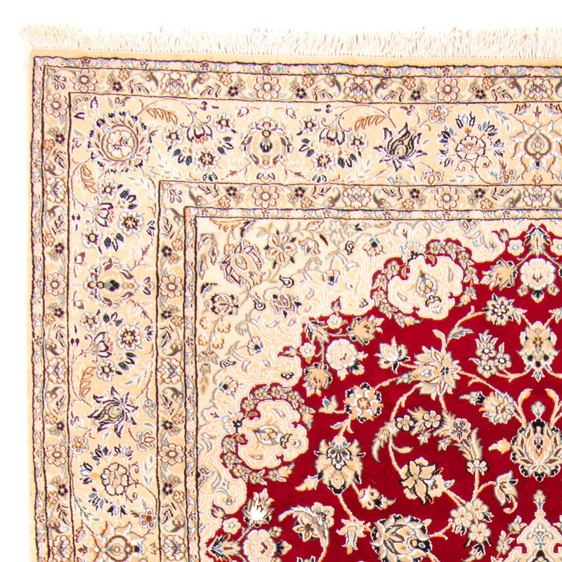 Alfombra Persa - Nain - Real - 306 x 197 cm - rojo oscuro