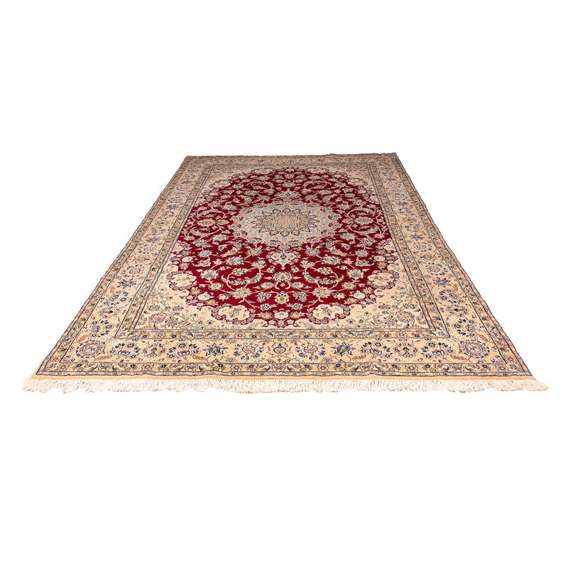 Alfombra Persa - Nain - Real - 306 x 197 cm - rojo oscuro