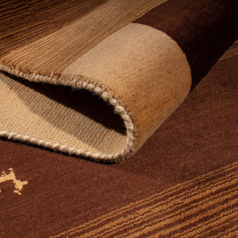 Alfombra de pasillo Alfombra Gabbeh - Softy - 301 x 82 cm - marrón