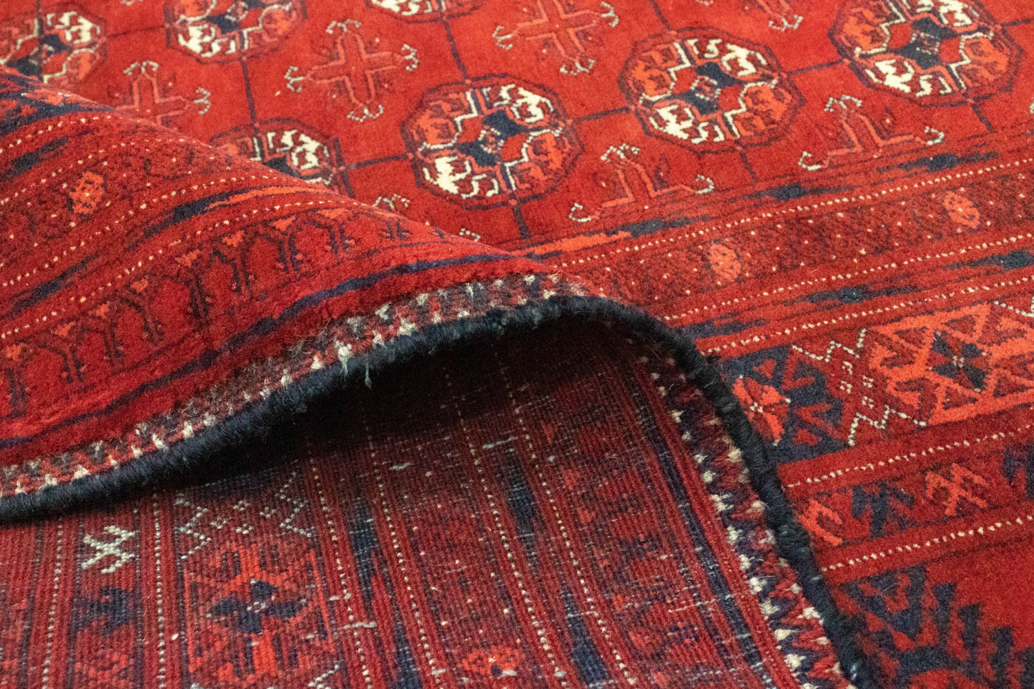 Alfombra afgana - Bukhara - 342 x 243 cm - rojo oscuro