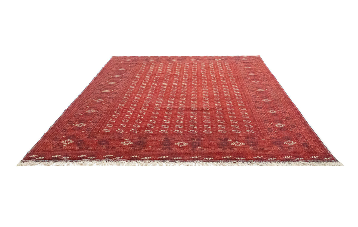 Alfombra afgana - Bukhara - 342 x 243 cm - rojo oscuro