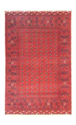 Alfombra afgana - Bukhara - 301 x 195 cm - rojo oscuro