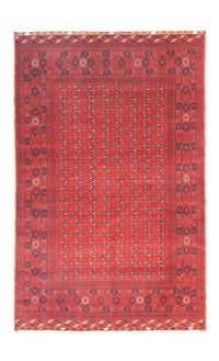 Alfombra afgana - Bukhara - 301 x 195 cm - rojo oscuro