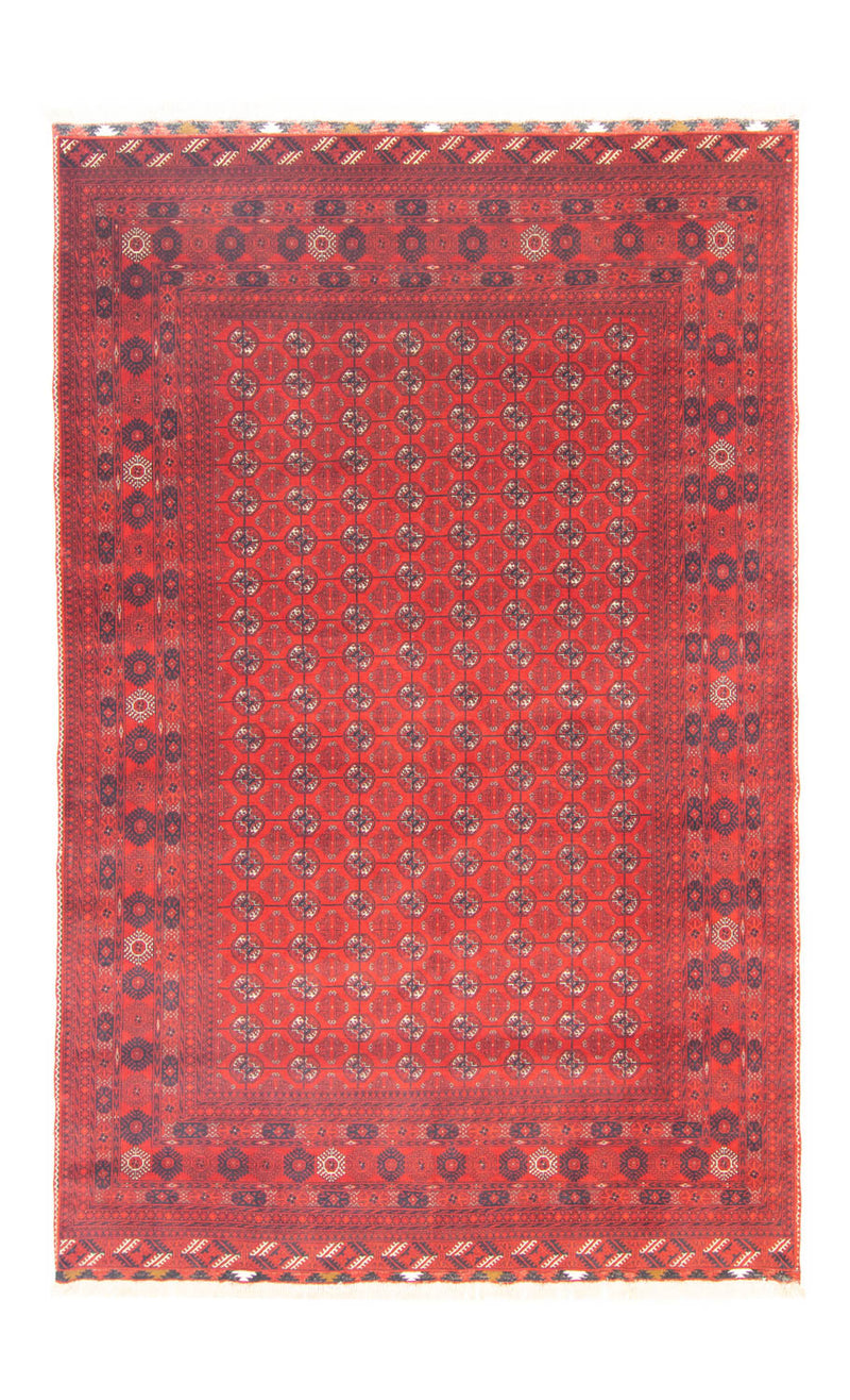 Alfombra afgana - Bukhara - 301 x 195 cm - rojo oscuro