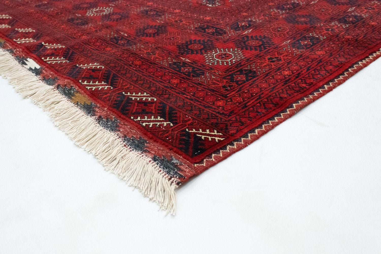 Alfombra afgana - Bukhara - 298 x 200 cm - rojo oscuro