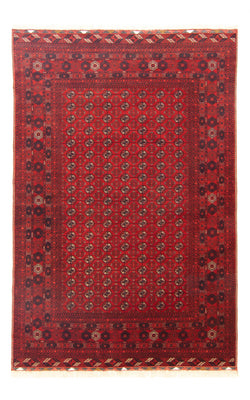 Alfombra afgana - Bukhara - 299 x 198 cm - rojo oscuro