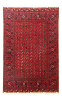 Alfombra afgana - Bukhara - 299 x 198 cm - rojo oscuro
