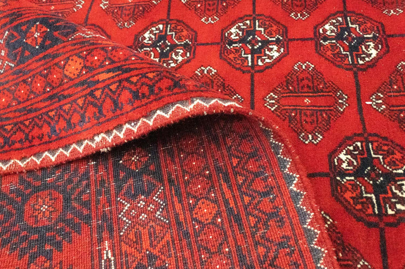 Alfombra afgana - Bukhara - 299 x 198 cm - rojo oscuro