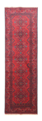 Alfombra de pasillo Alfombra afgana - Kunduz - 299 x 86 cm - rojo oscuro