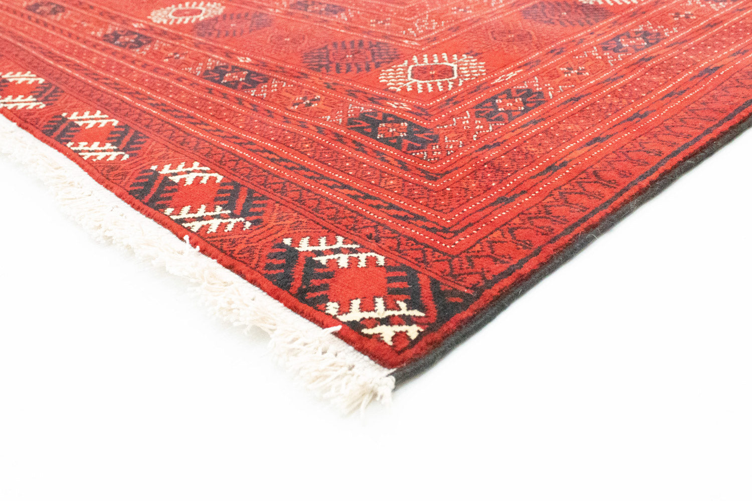 Alfombra afgana - Bukhara - 294 x 203 cm - rojo oscuro