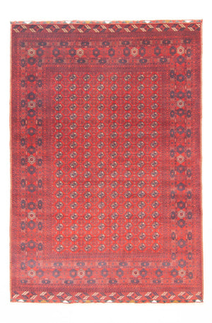 Alfombra afgana - Bukhara - 294 x 200 cm - rojo oscuro