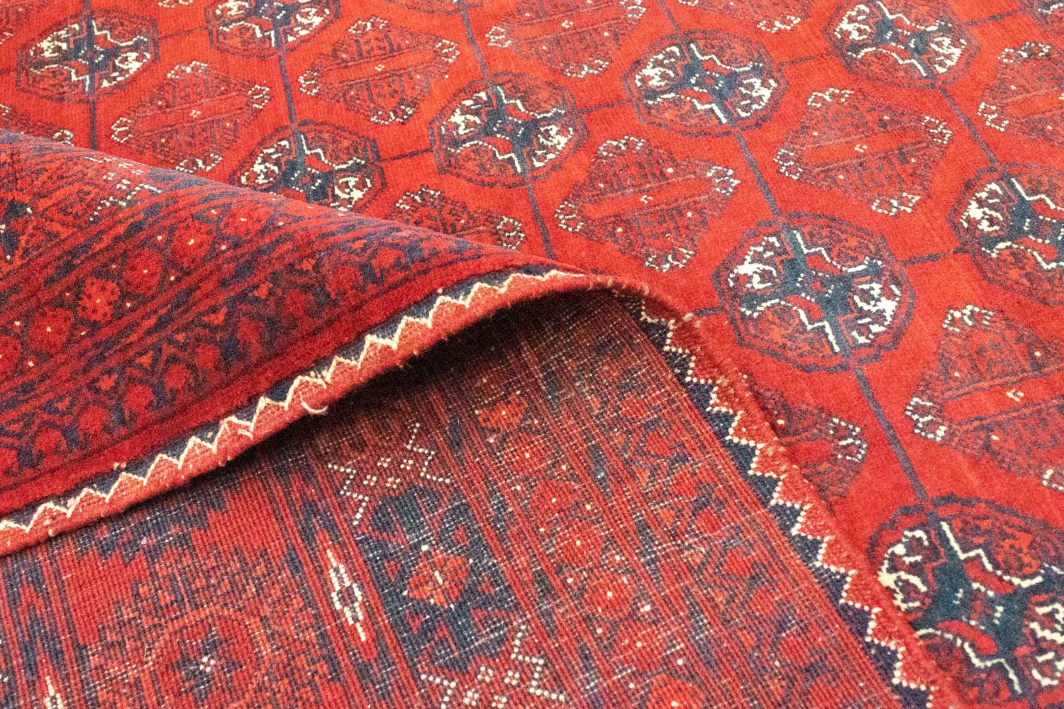 Alfombra afgana - Bukhara - 294 x 200 cm - rojo oscuro