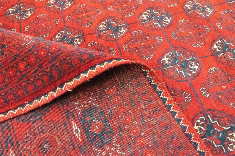Alfombra afgana - Bukhara - 294 x 200 cm - rojo oscuro