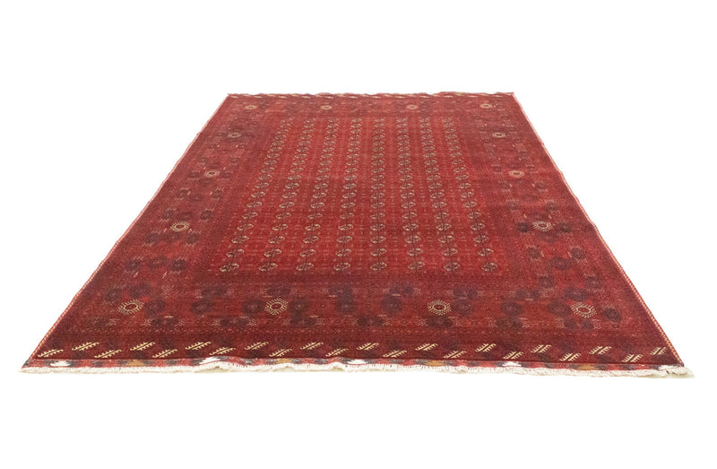 Alfombra afgana - Bukhara - 294 x 200 cm - rojo oscuro
