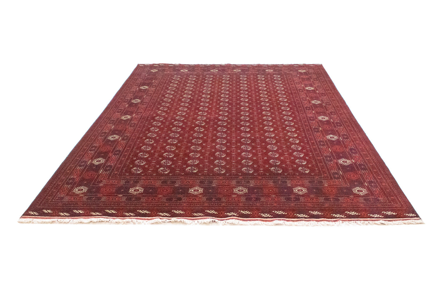 Alfombra afgana - Bukhara - 297 x 198 cm - marrón oscuro
