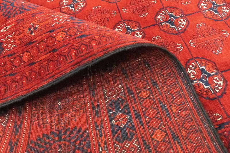 Alfombra afgana - Bukhara - 292 x 196 cm - rojo oscuro
