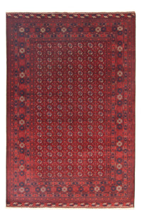 Alfombra afgana - Bukhara - 301 x 196 cm - rojo oscuro