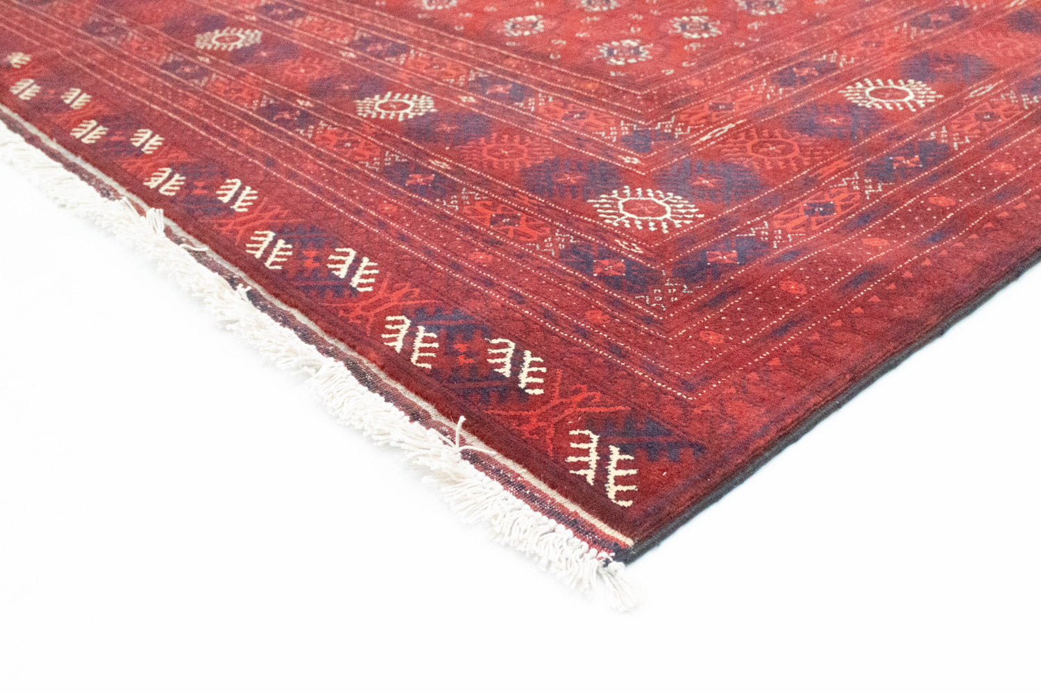 Alfombra afgana - Bukhara - 301 x 196 cm - rojo oscuro