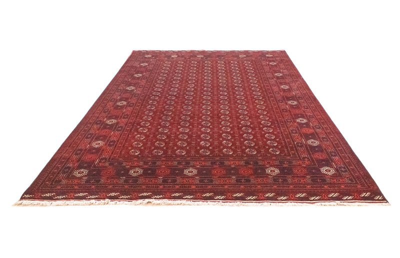 Alfombra afgana - Bukhara - 301 x 196 cm - rojo oscuro