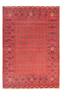 Alfombra afgana - Bukhara - 295 x 199 cm - rojo oscuro