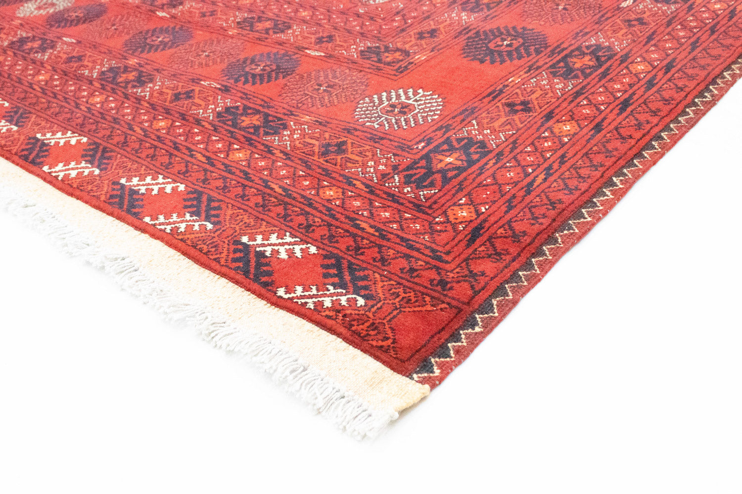 Alfombra afgana - Bukhara - 295 x 199 cm - rojo oscuro