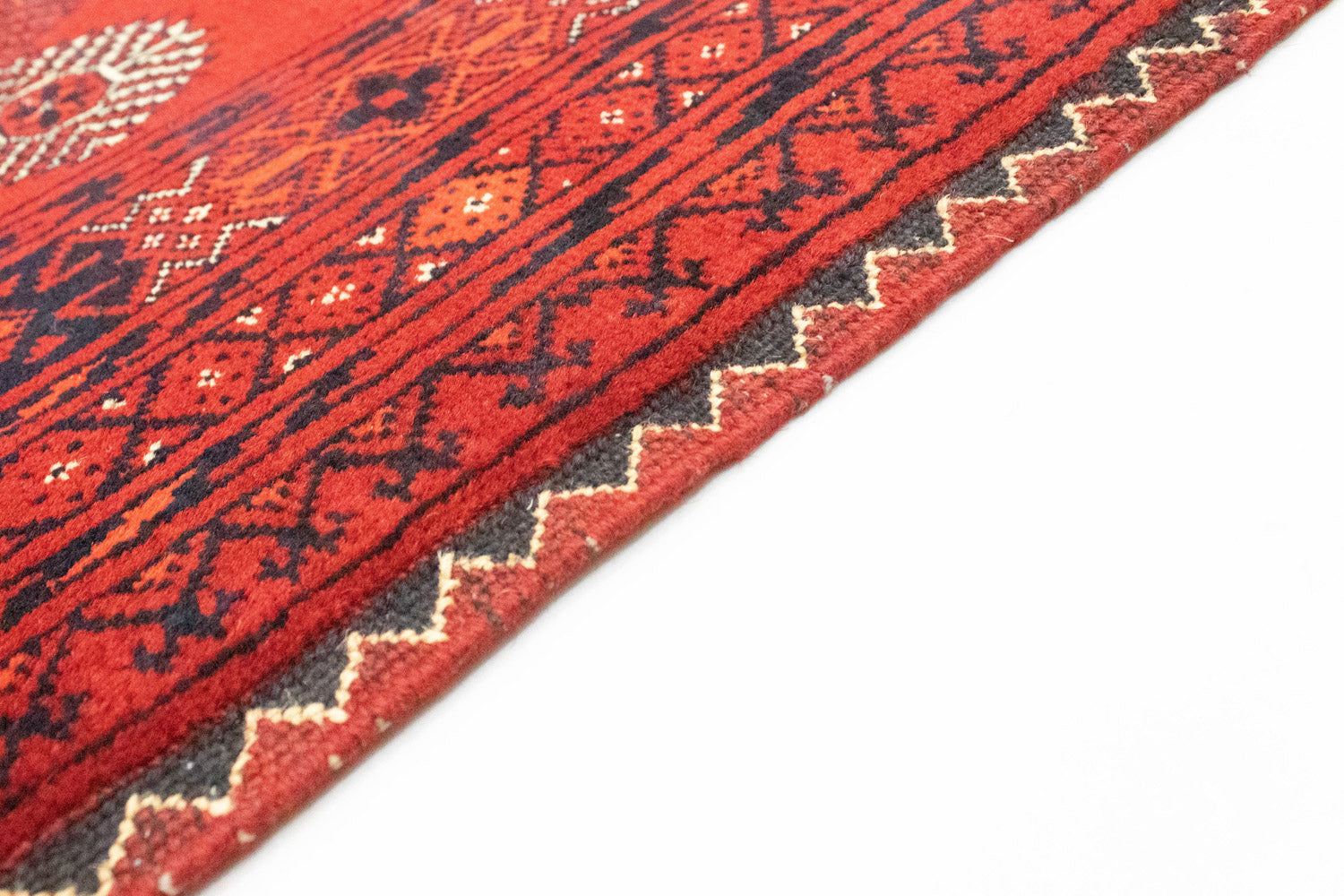 Alfombra afgana - Bukhara - 295 x 199 cm - rojo oscuro