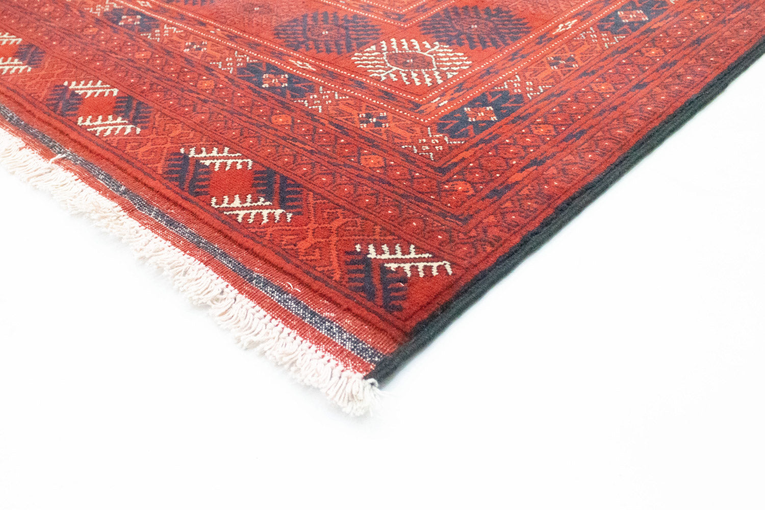 Alfombra afgana - Bukhara - 297 x 198 cm - rojo oscuro