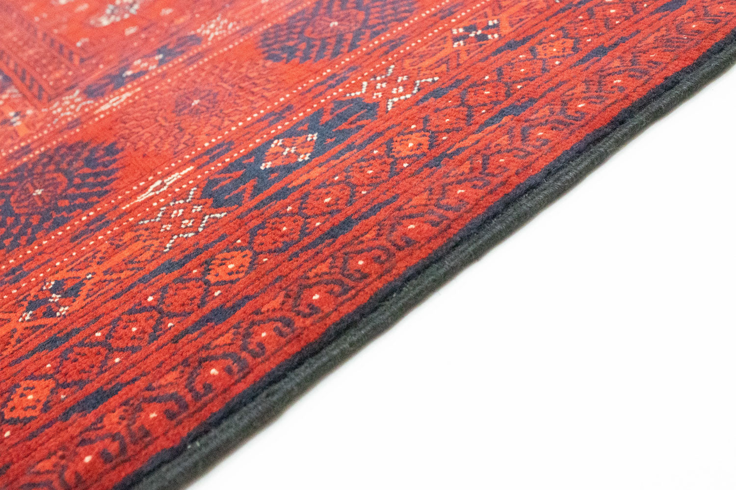 Alfombra afgana - Bukhara - 297 x 198 cm - rojo oscuro
