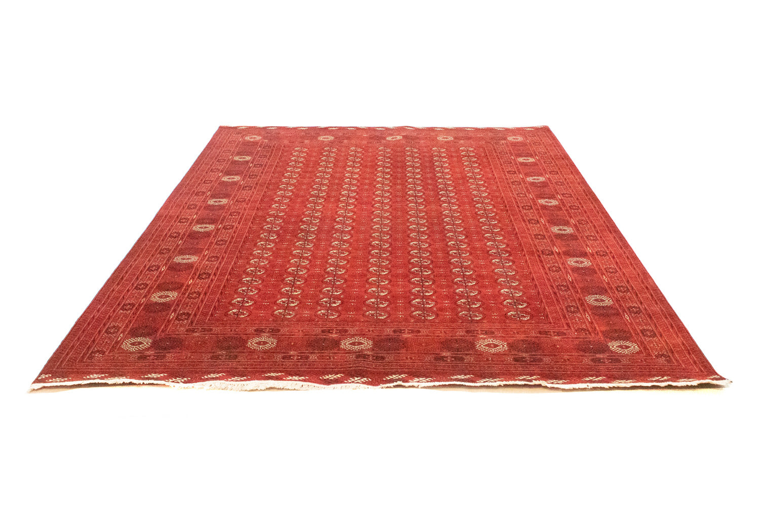 Alfombra afgana - Bukhara - 293 x 203 cm - rojo
