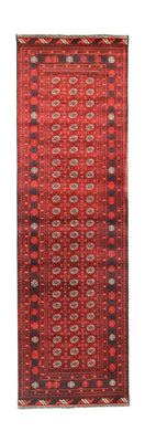 Alfombra de pasillo Alfombra afgana - Bukhara - 293 x 87 cm - rojo oscuro