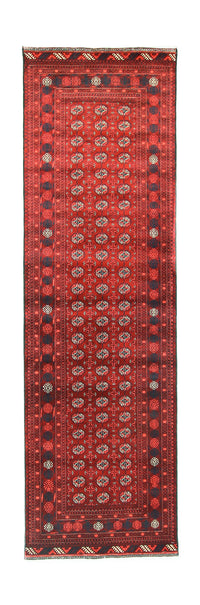 Alfombra de pasillo Alfombra afgana - Bukhara - 293 x 87 cm - rojo oscuro
