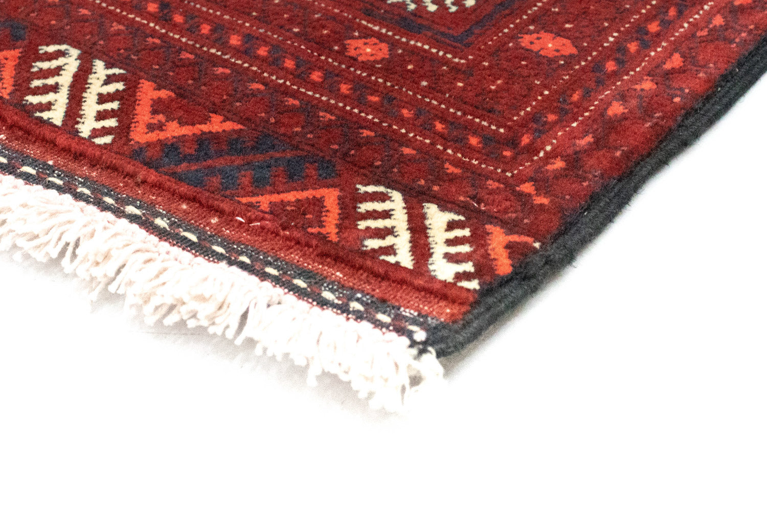 Alfombra de pasillo Alfombra afgana - Bukhara - 293 x 87 cm - rojo oscuro