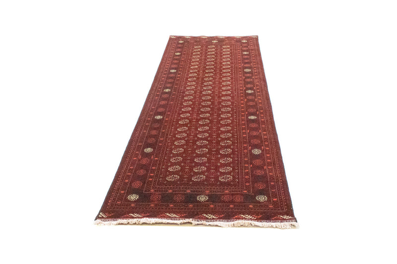 Alfombra de pasillo Alfombra afgana - Bukhara - 293 x 87 cm - rojo oscuro