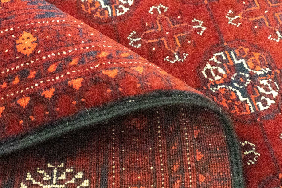 Alfombra de pasillo Alfombra afgana - Bukhara - 294 x 84 cm - rojo oscuro