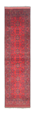 Alfombra de pasillo Alfombra afgana - Kunduz - 294 x 80 cm - rojo