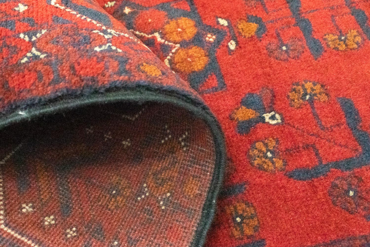 Alfombra de pasillo Alfombra afgana - Kunduz - 294 x 80 cm - rojo