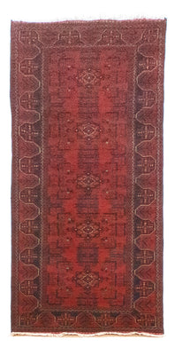 Alfombra de pasillo Alfombra afgana - Kunduz - 285 x 80 cm - rojo