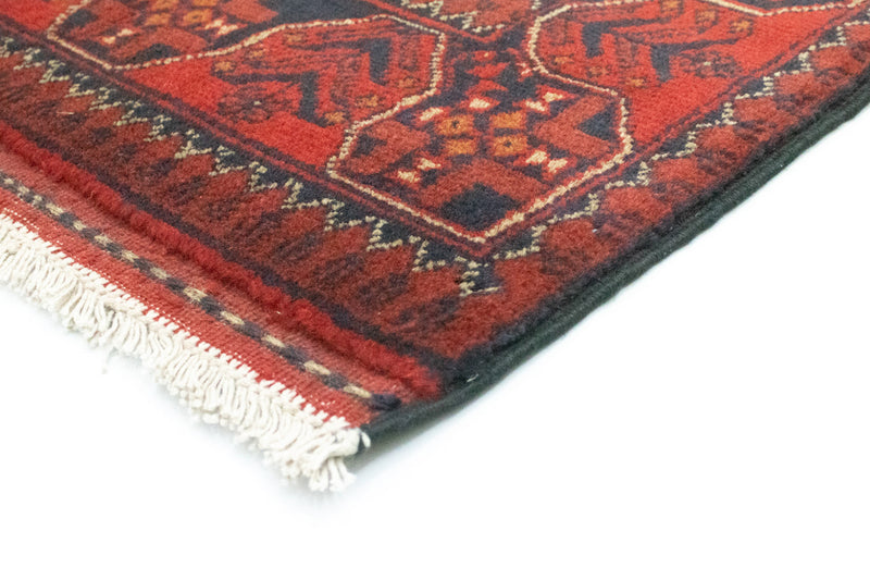 Alfombra de pasillo Alfombra afgana - Kunduz - 285 x 80 cm - rojo