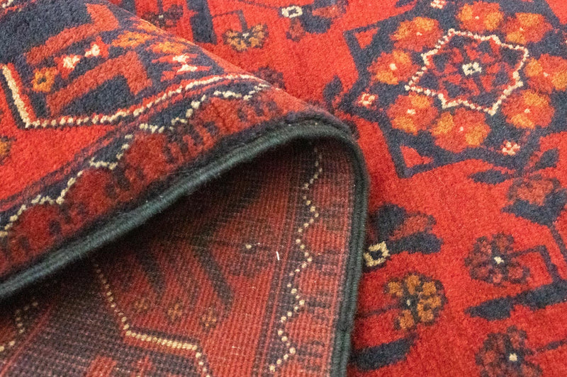 Alfombra de pasillo Alfombra afgana - Kunduz - 285 x 80 cm - rojo