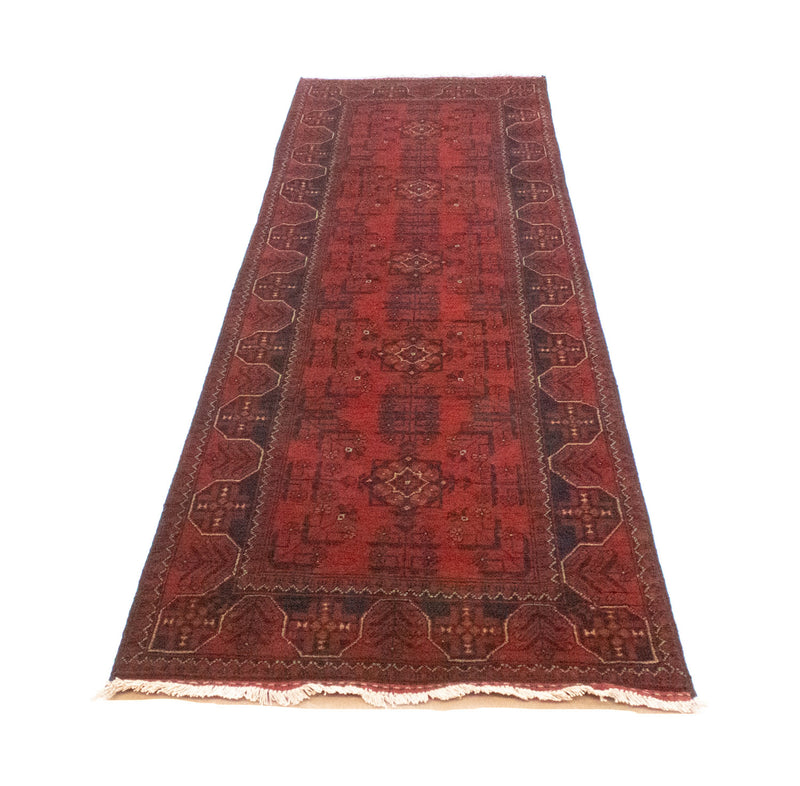 Alfombra de pasillo Alfombra afgana - Kunduz - 285 x 80 cm - rojo