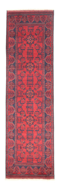 Alfombra de pasillo Alfombra afgana - Kunduz - 297 x 79 cm - rojo