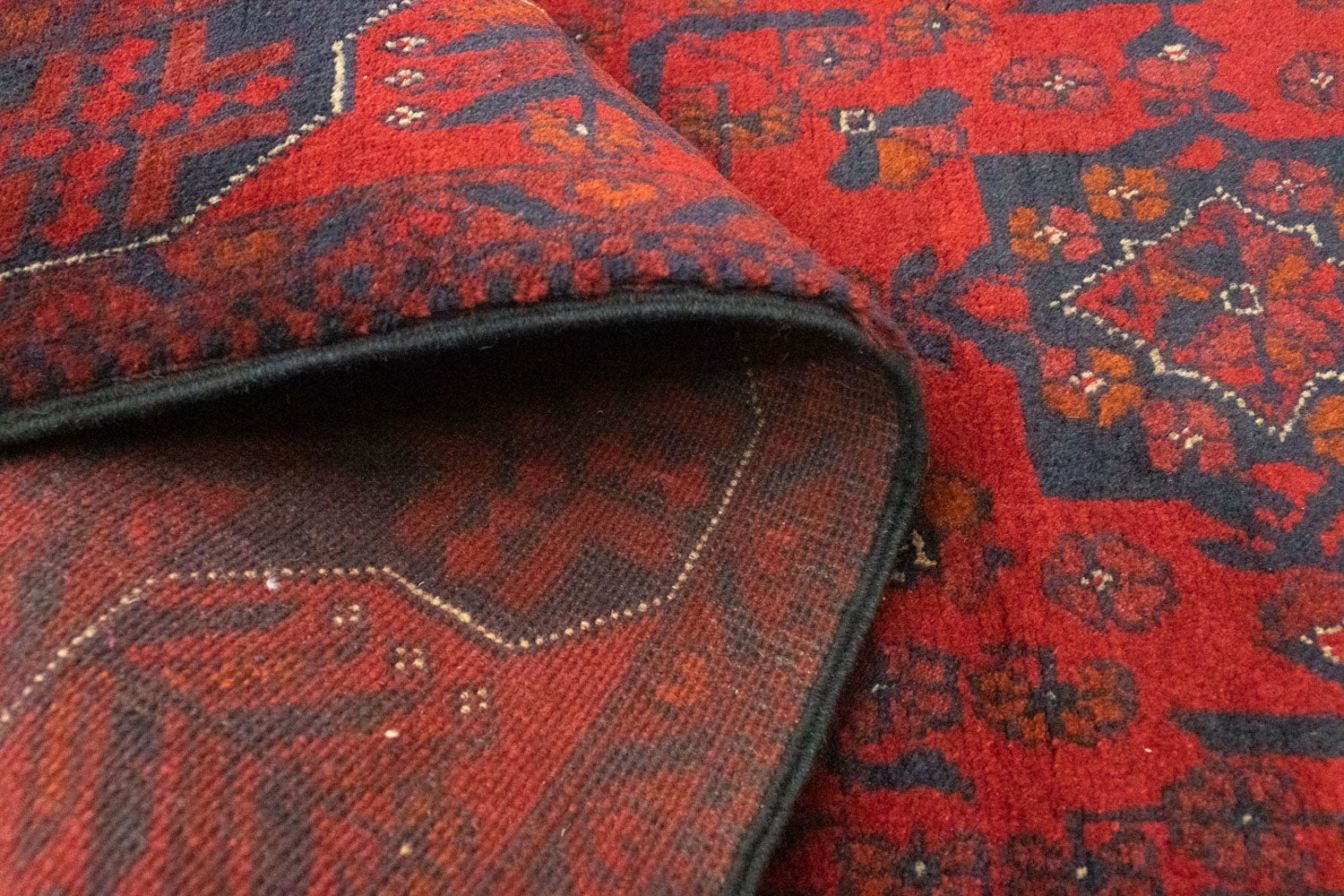 Alfombra de pasillo Alfombra afgana - Kunduz - 297 x 79 cm - rojo
