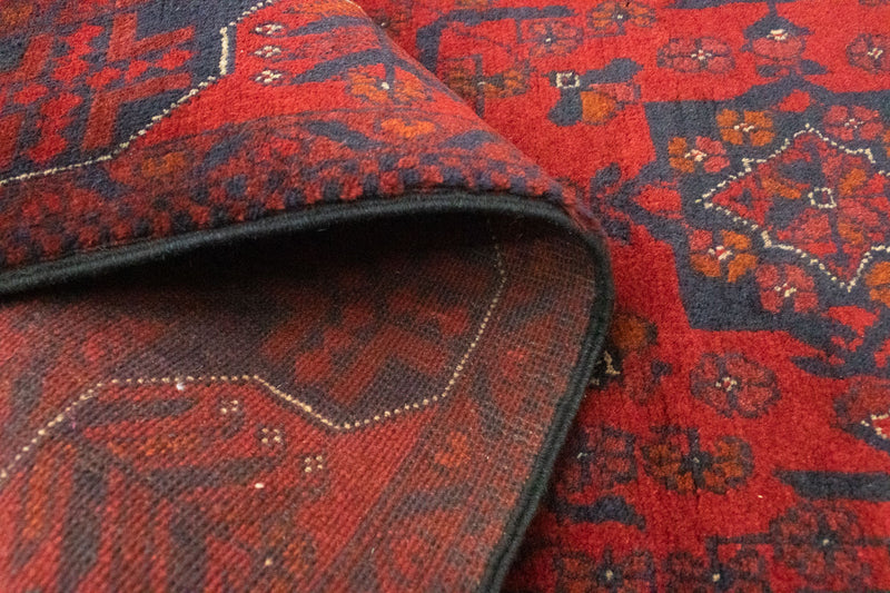 Alfombra de pasillo Alfombra afgana - Kunduz - 297 x 79 cm - rojo